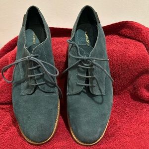 G.H. Bass Green Suede Ely-2 Atlantic Oxford style lace up size 10